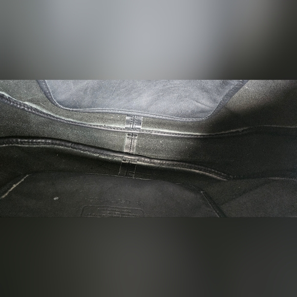 Vintage 80s Coach Black Leather Bag - Picture 7 of 8